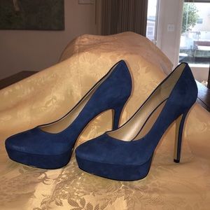 Electric Blue Nine West Platforms